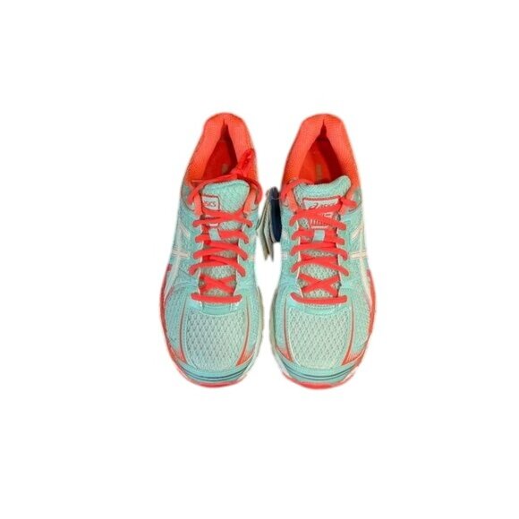 Asics Gel Flux women's athletic sneaker size 9.5 aqua neon orange NEW with tags - Picture 3 of 6